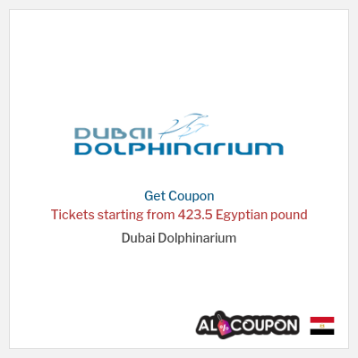Coupon for Dubai Dolphinarium Tickets starting from 423.5 Egyptian pound