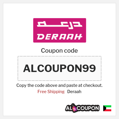 Coupon discount code for Deraah 5% OFF