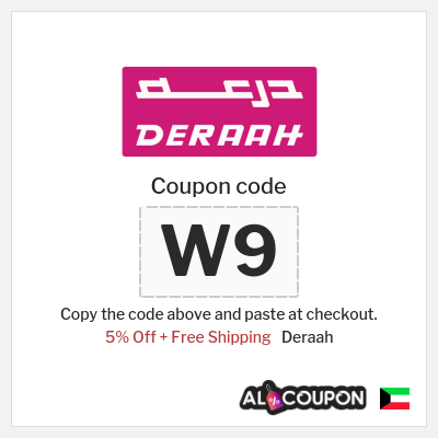 Coupon for Deraah (W9) 5% Off + Free Shipping