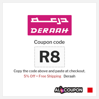 Coupon for Deraah (R8) 5% Off + Free Shipping