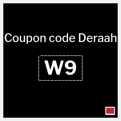 Deraah Coupon (W9) 5% Deraah discount code 2025