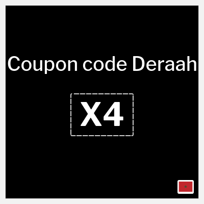 Deraah Coupon (X4) 5% Deraah discount code 2025