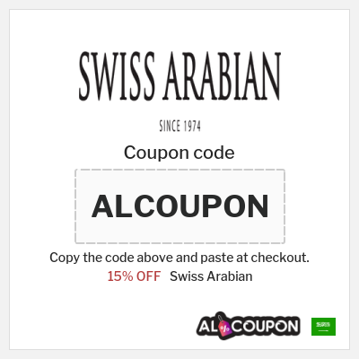 Coupon discount code for Swiss Arabian 15% OFF