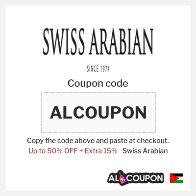 Coupon discount code for Swiss Arabian 15% OFF