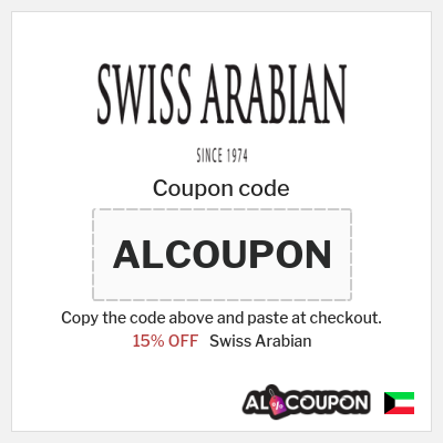 Coupon for Swiss Arabian (ALCOUPON) 15% OFF