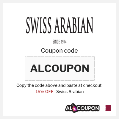 Coupon for Swiss Arabian (ALCOUPON) 15% OFF