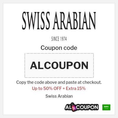 Coupon for Swiss Arabian (ALCOUPON) Up to 50% OFF + Extra 15%