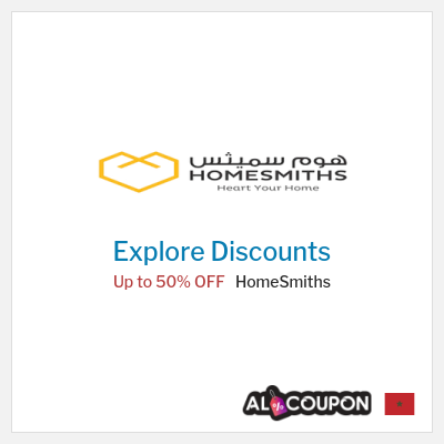 Coupon discount code for HomeSmiths Discounts up to 50%
