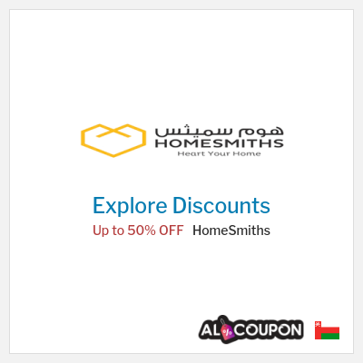 Coupon discount code for HomeSmiths Discounts up to 50%