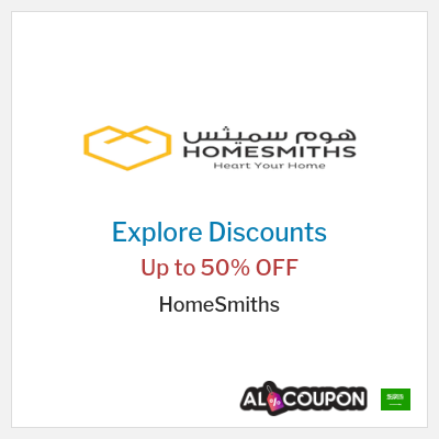 Coupon discount code for HomeSmiths Discounts up to 50%