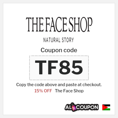 Coupon discount code for The Face Shop 15% OFF