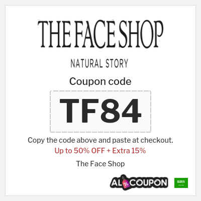 Coupon for The Face Shop (TF84) Up to 50% OFF + Extra 15%