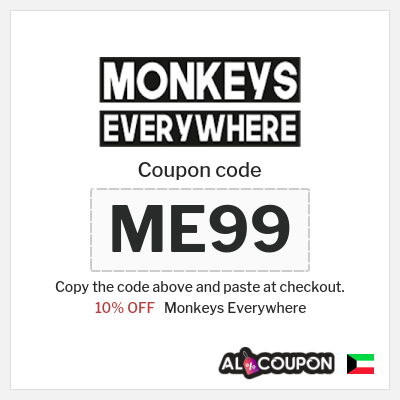 Coupon for Monkeys Everywhere (ME99) 10% OFF