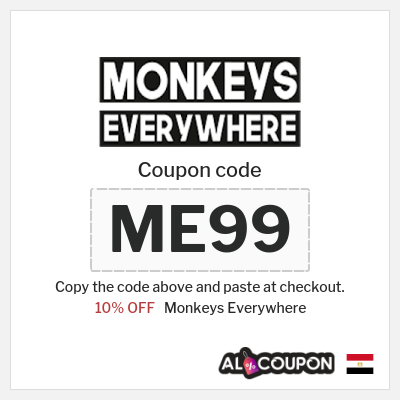 Coupon for Monkeys Everywhere (ME99) 10% OFF
