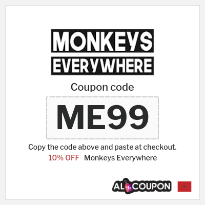 Coupon for Monkeys Everywhere (ME99) 10% OFF