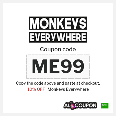 Coupon for Monkeys Everywhere (ME99) 10% OFF