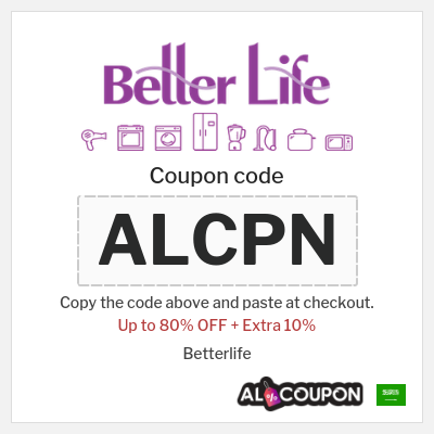 Coupon discount code for Betterlife 10% OFF