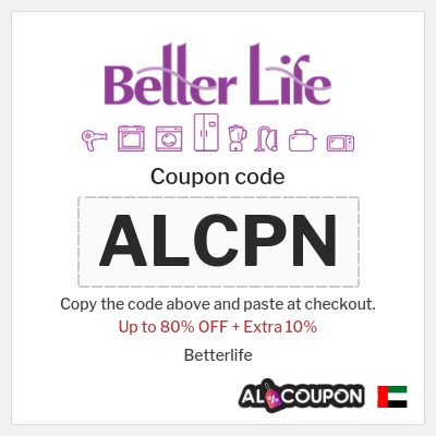 Coupon for Betterlife (ALCPN) Up to 80% OFF + Extra 10%