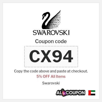Coupon for Swarovski (CX94) 5% OFF All Items