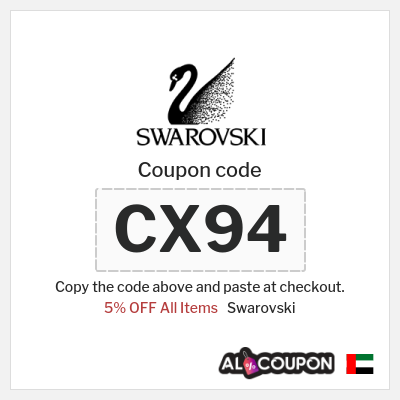 Coupon for Swarovski (CX94) 5% OFF All Items