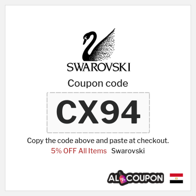 Coupon for Swarovski (CX94) 5% OFF All Items