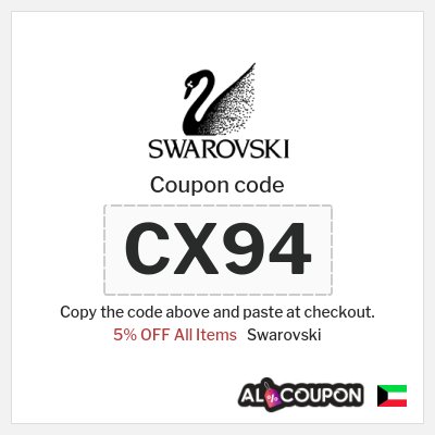 Coupon for Swarovski (CX94) 5% OFF All Items