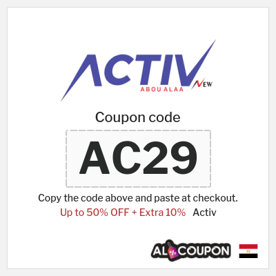 Coupon discount code for Activ 10% OFF