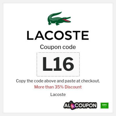 Coupon for Lacoste (L16) More than 35% Discount