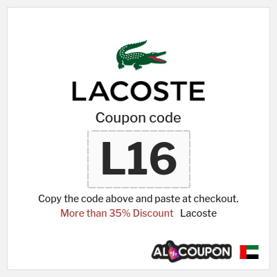 Coupon for Lacoste (L16) More than 35% Discount
