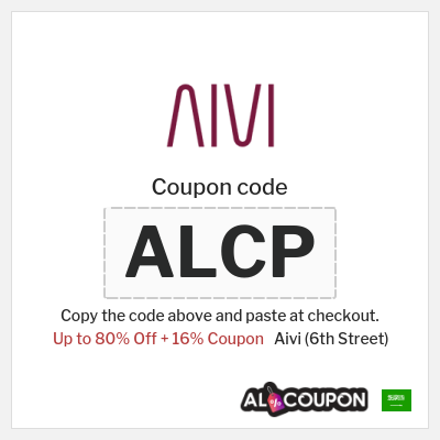 Coupon for Aivi (6th Street) (ALCP) Up to 80% Off + 16% Coupon