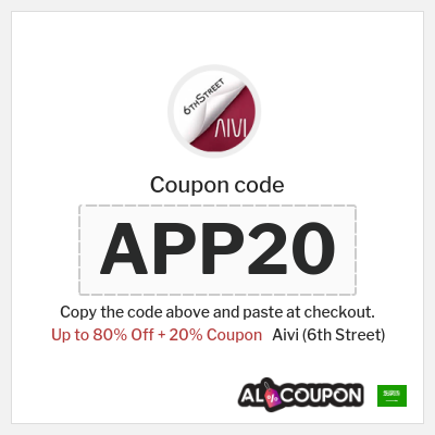 Aivi (6th Street) Coupon (APP20) 6th Street Promo Code 2026 