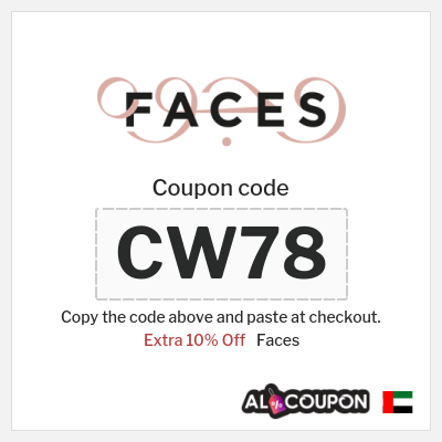 Coupon for Faces (CW78) Extra 10% Off