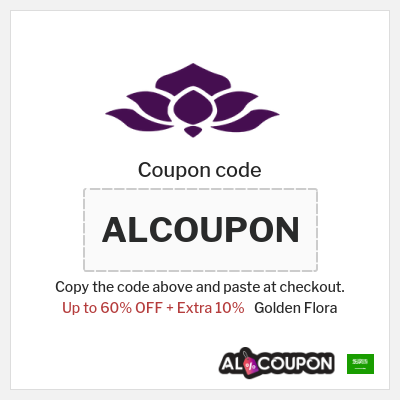 Coupon for Golden Flora (ALCOUPON) Up to 60% OFF + Extra 10%