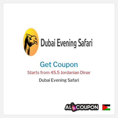 Coupon discount code for Dubai Evening Safari 55% OFF