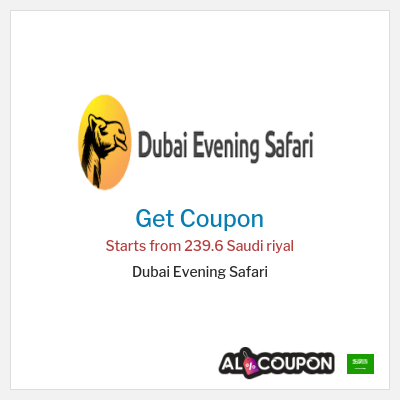 Coupon discount code for Dubai Evening Safari 55% OFF