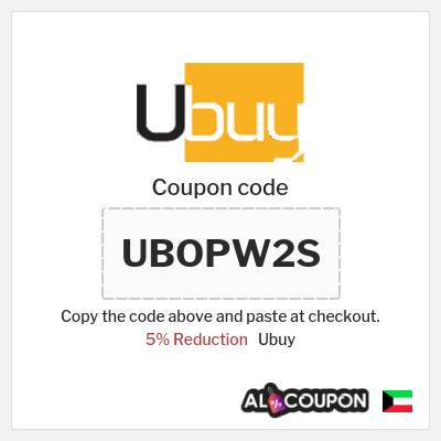 Coupon for Ubuy (UBOPW2S) 5% Reduction