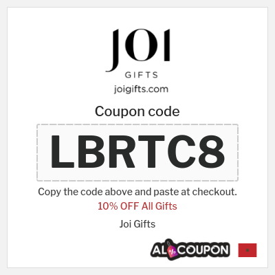 Coupon for Joi Gifts (LBRTC8) 10% OFF All Gifts
