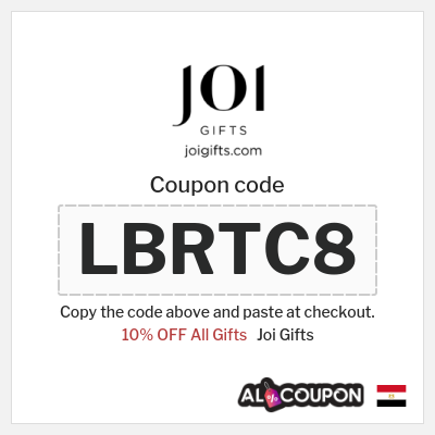 Coupon for Joi Gifts (LBRTC8) 10% OFF All Gifts