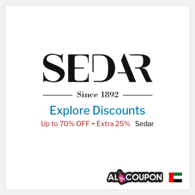 Coupon discount code for Sedar 25% OFF