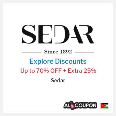 Coupon discount code for Sedar 25% OFF