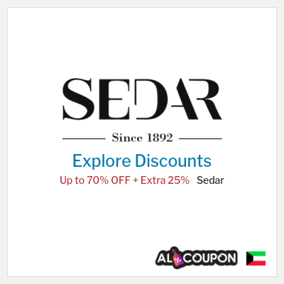 Coupon discount code for Sedar 25% OFF