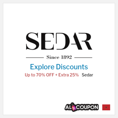 Coupon discount code for Sedar 25% OFF