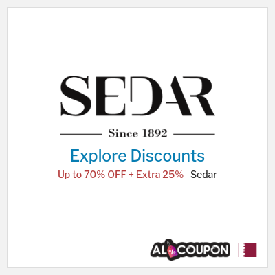 Coupon discount code for Sedar 25% OFF
