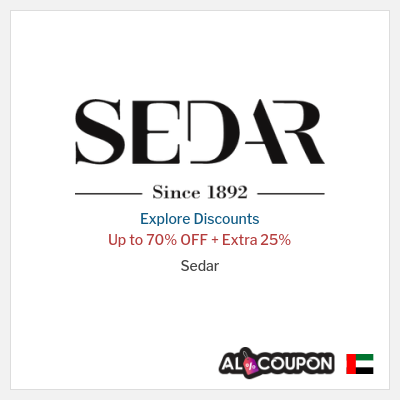 Coupon discount code for Sedar 25% OFF