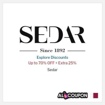 Coupon discount code for Sedar 25% OFF