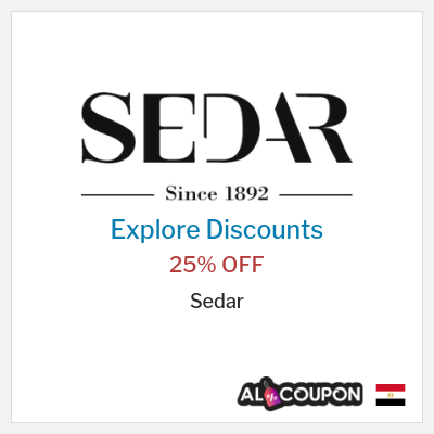 Sale for Sedar 25% OFF