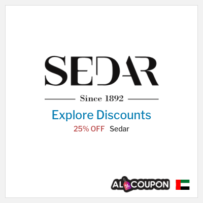 Sale for Sedar 25% OFF