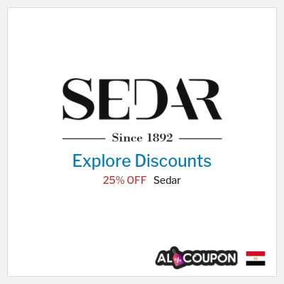 Sale for Sedar 25% OFF