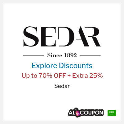 Sale for Sedar Up to 70% OFF + Extra 25%
