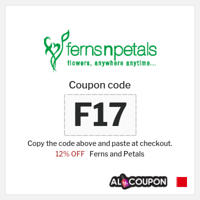 Coupon for Ferns and Petals (F17) 12% OFF